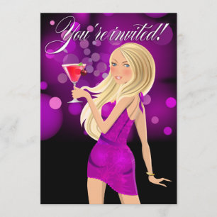 Any Purpose Party Celebration purple Invitation