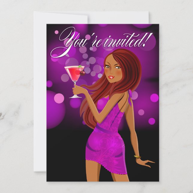 Any Purpose Party Celebration purple Invitation (Front)