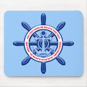 Any Sea Port, Ship, Country Customizable, Travel Mouse Pad