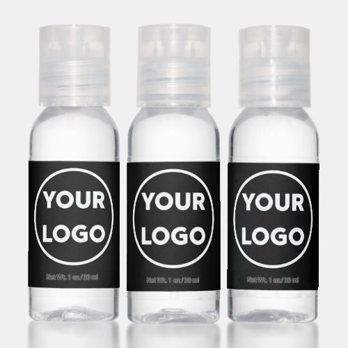 Any Shape Business Logo Company Website Black Hand Sanitizer