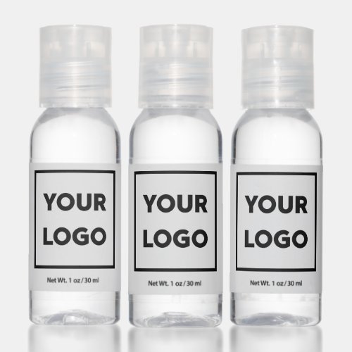 Any Shape Business Logo Company Website Gray Hand Sanitizer