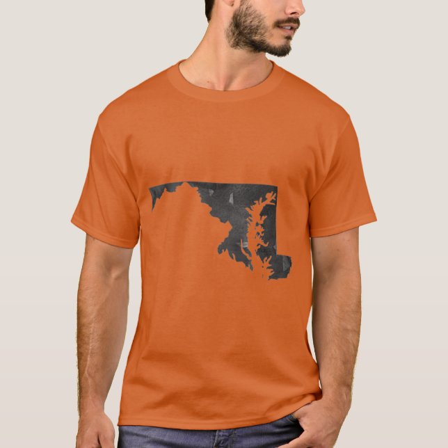 Any State or Country Maryland Wall Art Prints T-Shirt (Front)