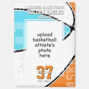 ANY team colors basketball athlete photo Magnet