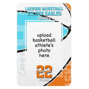 ANY team colors basketball athlete photo Magnet