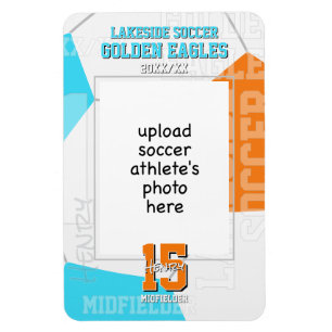 ANY team colors soccer athlete photo Magnet