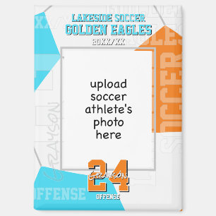 ANY team colors soccer athlete photo Magnet