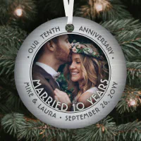 10th wedding deals anniversary ornament