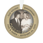 Any Text 2 Photo Golden 50th Wedding Anniversary