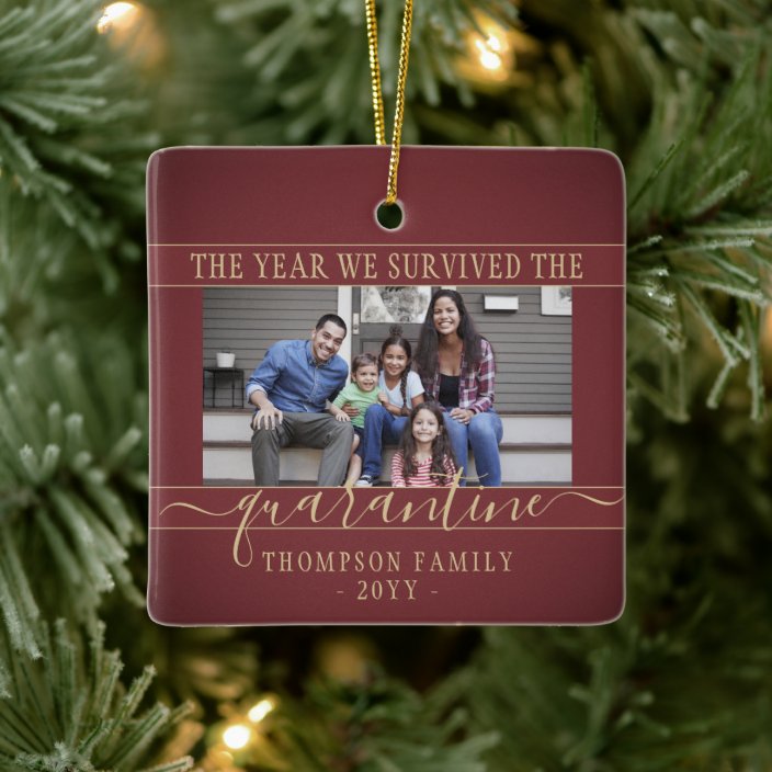 Quarantine I Survived Christmas Ornament