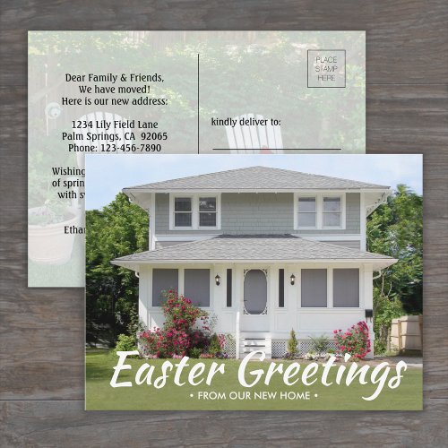 Any Text Change of Address Easter Photo Moving Announcement Postcard