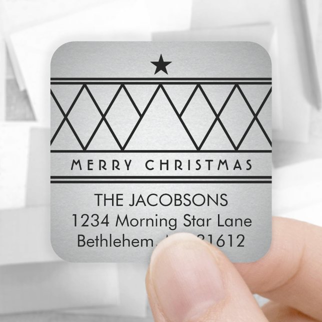 Any Text Christmas Faux Foil Return Address Label (Creator Uploaded)