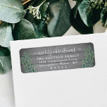 Any Text  Christmas Greenery & Wood Return Address Label<br><div class="desc">Add a stylish finishing touch to holiday card envelopes with elegant customized return address labels. All text on this template is simple to personalize to include any wording, such as Merry Christmas, Happy Holidays, Seasons Greetings, New Year Cheers etc. As an option, change script typography to family name, and use...</div>