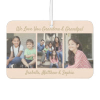 Any Text Family 4 Photo Collage Blush Pink & Gold