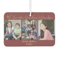 Any Text Family 4 Photo Collage Red & Gold Heart