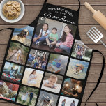 Any Text Family Photo Collage Grandma Black White Apron<br><div class="desc">Celebrate the simple joys of family and grandkids with an elegant custom photo collage black and white apron. Pictures and all text are simple to customize. Quote that reads "My Favorite People Call Me Grandma" can be personalized for Nana, Grammy, Granny, Gigi, Mommy, Mama, Auntie, etc. (IMAGE PLACEMENT TIP: An...</div>