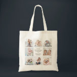 Any Text Front Back Photo Collage Modern Keepsake Tote Bag<br><div class="desc">Give the gift of special memories with a simply elegant photo collage tote bag printed with 8 favorite pictures on each side. The template is set up as a "best auntie ever" gift, but is simple to personalize for any occasion. Change wording to a favorite quote or add details of...</div>