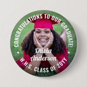 Any Text Graduation Photo Congratulations Modern Button