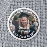 Any Text Graduation Photo Congratulations Modern Button<br><div class="desc">Say congratulations and show your pride for the graduate with cool customized photo buttons / badges. (IMAGE PLACEMENT TIP: An easy way to center a photo exactly how you want is to crop it before uploading to the Zazzle website.) All text is simple to personalize with name, class year, school,...</div>