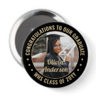 Any Text Graduation Photo Elegant Black and Gold