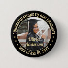 Any Text Graduation Photo Elegant Black and Gold