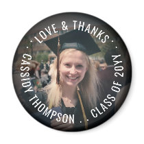 Any Text Graduation Thank You Photo Party Favor Magnet Any Text Graduation Thank You Photo Party Favor Magnet