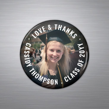 Any Text Graduation Thank You Photo Party Favor Magnet