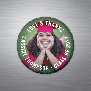 Any Text Graduation Thank You Photo Party Favor Magnet