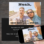 Any Text Groomsmen / Best Man Proposal Photo Funny Invitation<br><div class="desc">Get the wedding celebration started in style with a personalized Groomsman / Best Man proposal photo card. All wording is simple to customize or delete. This design template features one picture of your choice, stylish classic typography, a modern black & white background, and a customizable funny request reading "I know...</div>