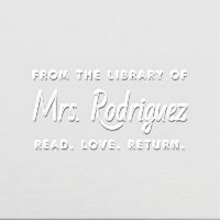 Any Text Library Bookplate Simple Elegant 1"x2"