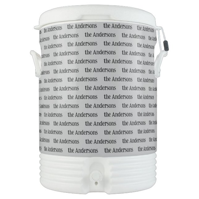 Any Text Name or Surname Personalized Beverage Cooler (Front)