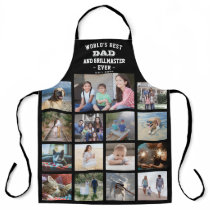 Any Text Photo Collage Best Dad Grill Master Black Apron Any Text Photo Collage Best Dad Grill Master Black Apron