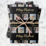 Any Text Photo Collage Chic Black & Gold Christmas Wrapping Paper Sheets<br><div class="desc">Celebrate the simple joys of the holidays with elegant custom photo collage black and gold Christmas wrapping paper sheets. The pictures and all wording on this template are simple to personalize, and colors are easy to customize using the Zazzle design tool. Change "Merry Christmas" and "Joyful Wishes" to "Happy Holidays,...</div>