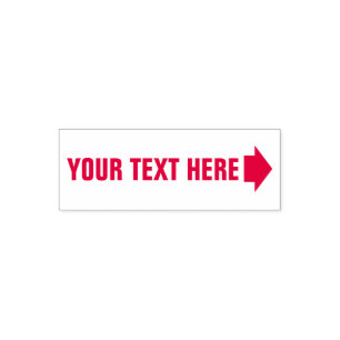 Any text with right arrow Self-inking Stamp