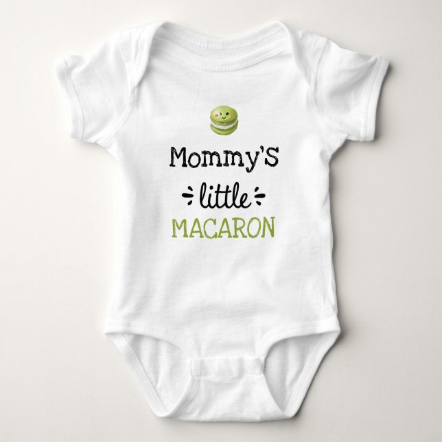 [Any Text's] Little Macaron Baby Bodysuit (Front)