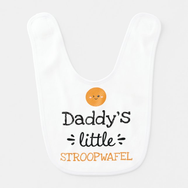 [Any Text's] Little Stroopwafel Baby Bib (Front)