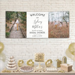 Any Theme Bridal Shower Elegant 2 Photo Welcome Banner<br><div class="desc">Welcome guests to a stylish bridal shower celebration with an elegant custom photo party banner. Pictures and all text are simple to personalize. The "brunch & bubbly" party theme can easily be deleted or changed to another idea such as backyard bliss, garden tea party, french boho chic, Miss to Mrs,...</div>