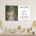 Any Theme Bridal Shower Elegant Photo Welcome Banner<br><div class="desc">Welcome guests to a stylish bridal shower celebration with an elegant custom photo party banner. Picture and all text are simple to personalize. The "brunch & bubbly" party theme can easily be deleted or changed to another idea such as backyard bliss, garden tea party, french boho chic, Miss to Mrs,...</div>