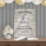Any Theme Bridal Shower Photo Overlay Welcome Foam Board<br><div class="desc">Welcome guests to a stylish bridal shower celebration with an elegant custom photo 18"x24" foam board sign. Picture and all text are simple to personalize. The "brunch & bubbly" party theme can easily be deleted or changed to another idea such as backyard bliss, garden tea party, french boho chic, Miss...</div>