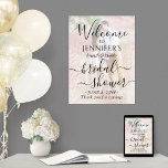 Any Theme Bridal Shower Photo Text Overlay Welcome Poster<br><div class="desc">Welcome guests to a stylish bridal shower celebration with an elegant custom photo overlay 18"x24" poster. Picture and all text are simple to personalize. The "brunch & bubbly" party theme can easily be deleted or changed to another idea such as backyard bliss, garden tea party, french boho chic, Miss to...</div>