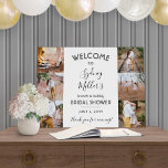 Any Theme Bridal Shower Welcome 6 Photo Collage Foam Board<br><div class="desc">Welcome guests to a stylish bridal shower celebration with an elegant custom 6 photo collage 18"x24" foam board sign. Pictures and all text are simple to personalize. The "brunch & bubbly" party theme can easily be deleted or changed to another idea such as backyard bliss, garden tea party, french boho...</div>