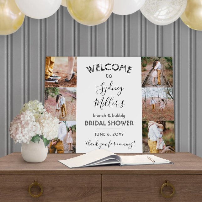 Any Theme Bridal Shower Welcome 6 Photo Collage Foam Board (Creator Uploaded)