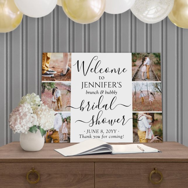 Any Theme Bridal Shower Welcome 6 Photo Collage Foam Board (Creator Uploaded)