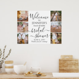 Any Theme Bridal Shower Welcome 6 Photo Collage Poster
