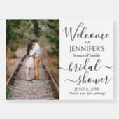 Any Theme Bridal Shower Welcome Calligraphy Photo Foam Board (Front)