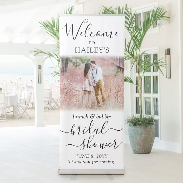Any Theme Bridal Shower Welcome Elegant Photo Retractable Banner (Creator Uploaded)
