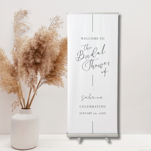 Any Theme Bridal Shower Welcome Minimalist Retractable Banner