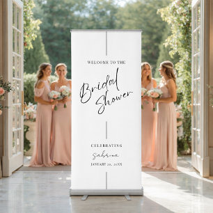 Any Theme Bridal Shower Welcome Modern Retractable Banner