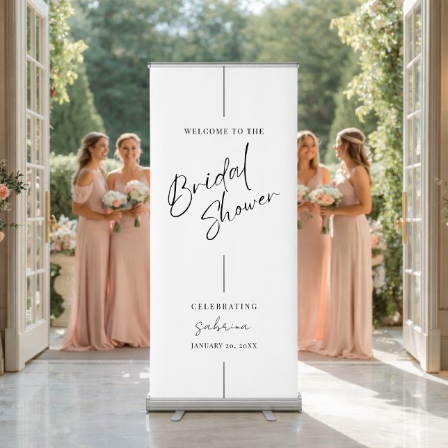 Any Theme Bridal Shower Welcome Modern Retractable Banner (Creator Uploaded)