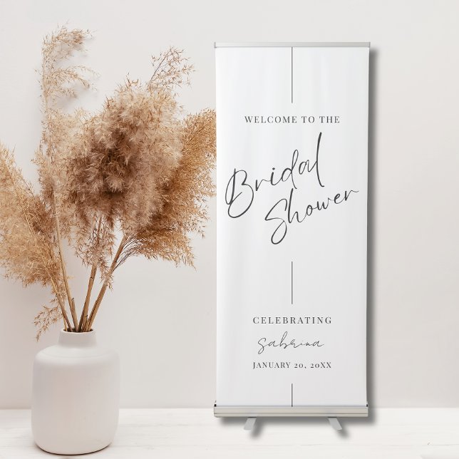 Any Theme Bridal Shower Welcome Modern Retractable Banner (Creator Uploaded)