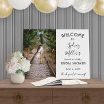 Any Theme Bridal Shower Welcome Simple Photo Foam Board<br><div class="desc">Welcome guests to a stylish bridal shower celebration with an elegant custom photo 18"x24" foam board sign. Picture and all text are simple to personalize. The "brunch & bubbly" party theme can easily be deleted or changed to another idea such as backyard bliss, garden tea party, french boho chic, Miss...</div>